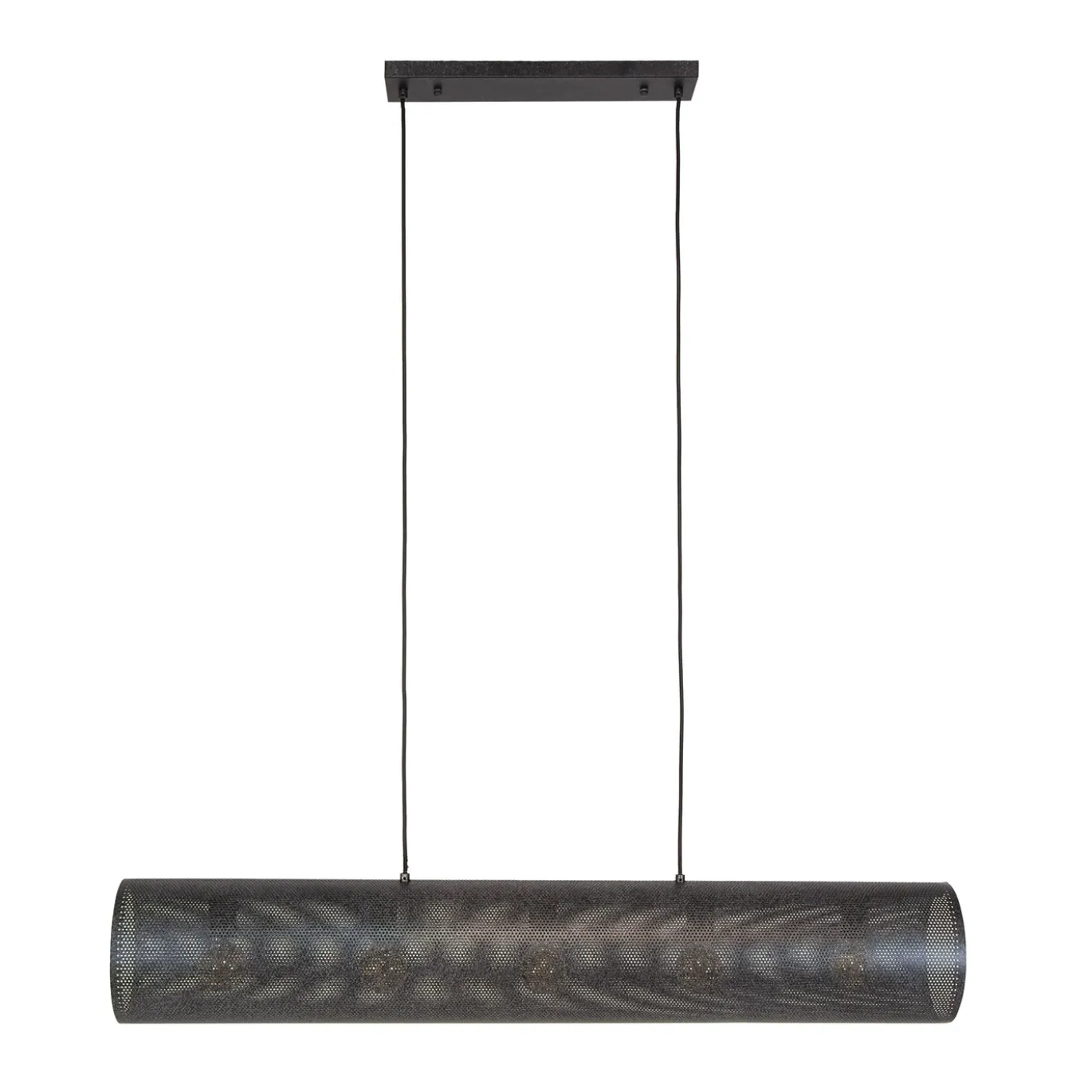 Hanglamp Koker 5-Lichts Mesh Zwart - Giga Meubel