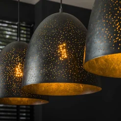 Hanglamp Kosmos 3-Lichts Metaal Charcoal - Giga Meubel