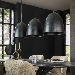 Hanglamp Kosmos 3-Lichts Metaal Charcoal - Giga Meubel
