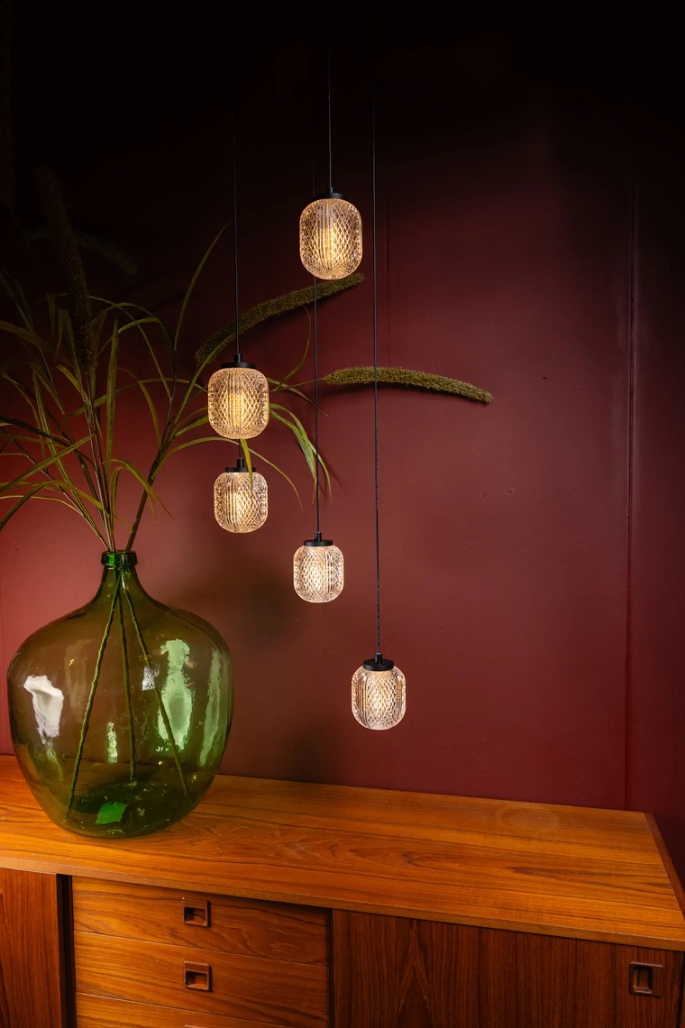 Hanglamp Kristel 5-Lichts Getrapt - Giga Meubel