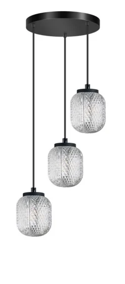 Hanglamp Kristel 3-Lichts Getrapt - Giga Meubel