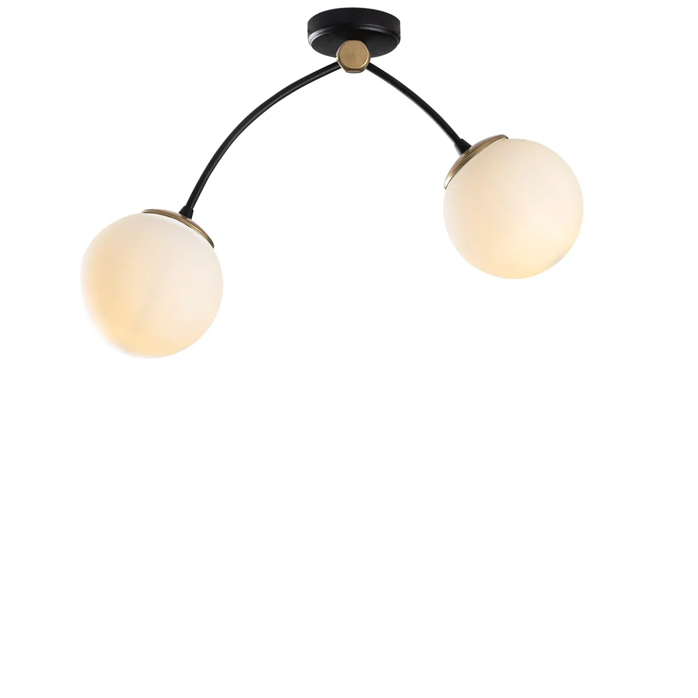 Hanglamp Kromozom 2-Lichts Wit/Zwart