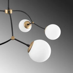 Hanglamp Kromozom Wit/Goud 6-Lichts