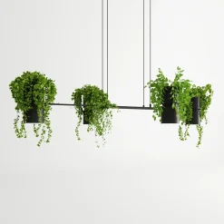 Hanglamp Kukkia Zwart 4-Lichts - Giga Meubel