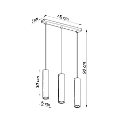 Hanglamp Lagos 3-Lichts Wit - Giga Meubel