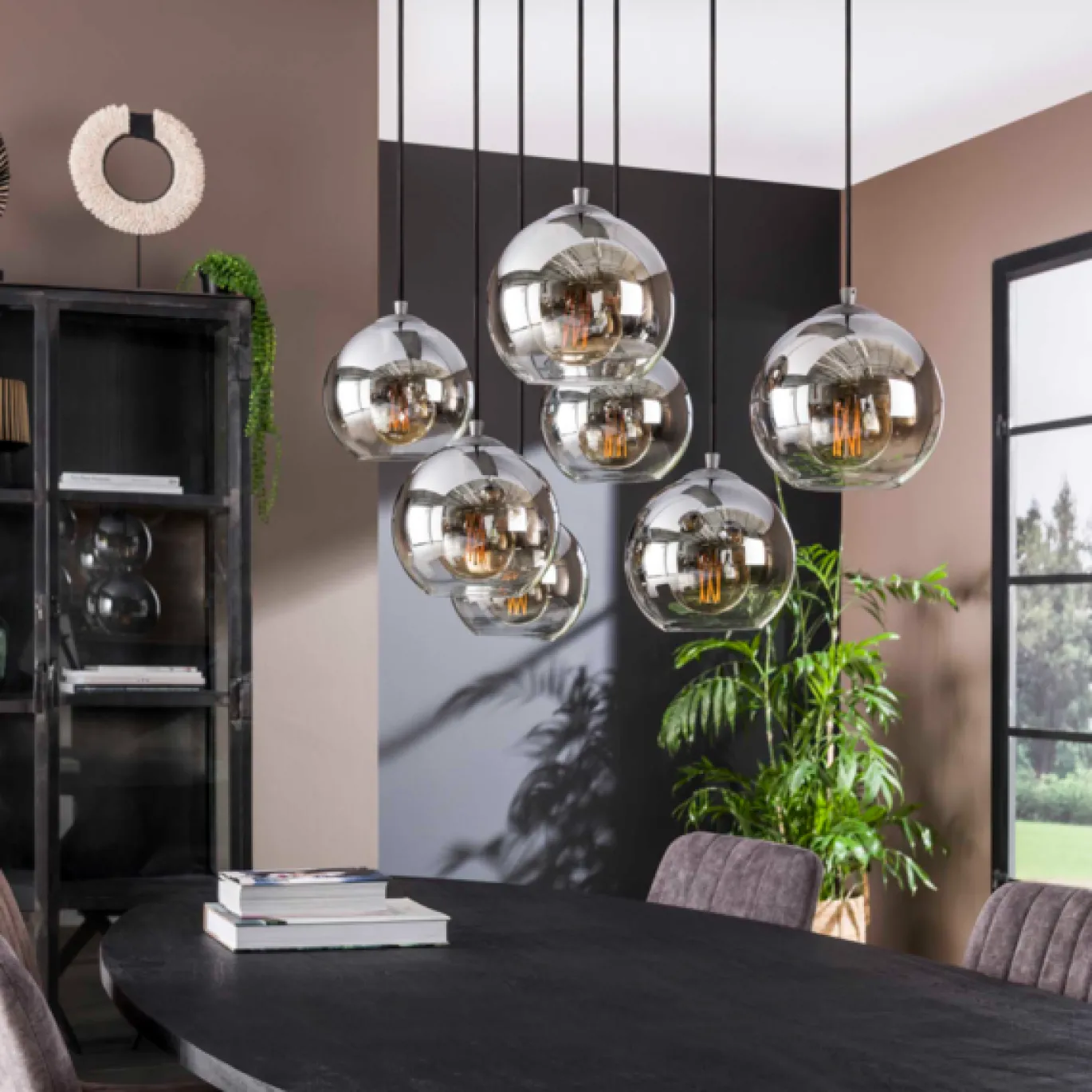 Hanglamp 4+3L Bubble Shaded - Giga Meubel