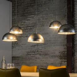 Hanglamp 5L Crossbar Zilver Spiegelglas - Giga Meubel
