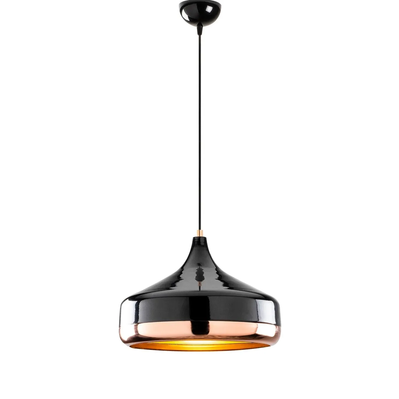 Hanglamp 1-Lichts Yildo Metaal Zwart Koper