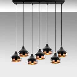 Hanglamp 7-Lichts Yildo Metaal Zwart