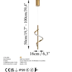 Hanglamp Likma Goud