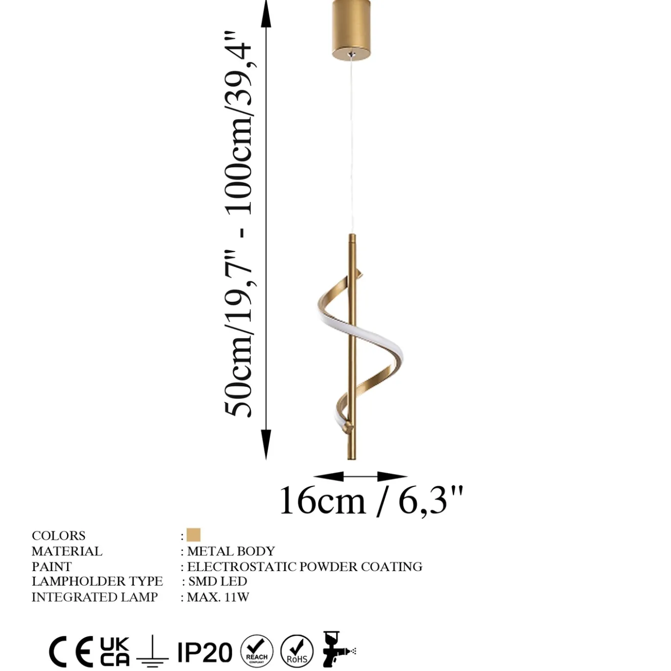 Hanglamp Likma Goud