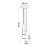 Hanglamp Loopez 3-Lichts Getrapt Zwart/Chrome - Giga Meubel