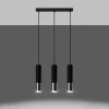 Hanglamp Loopez 3-Lichts Zwart/Chrome - Giga Meubel