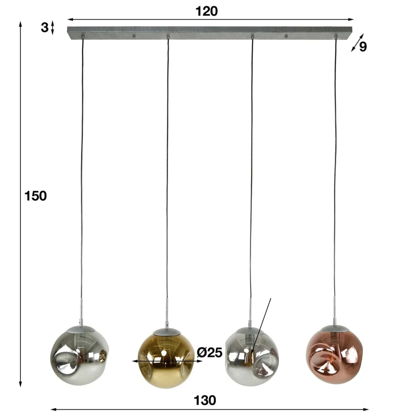 Hanglamp 4L Stellar - Giga Meubel