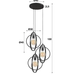 Hanglamp 3L Turn Around Getrapt - Giga Meubel