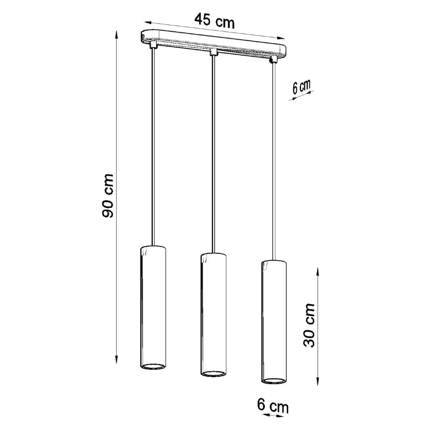 Hanglamp Luvo 3-Lichts Beton - Giga Meubel