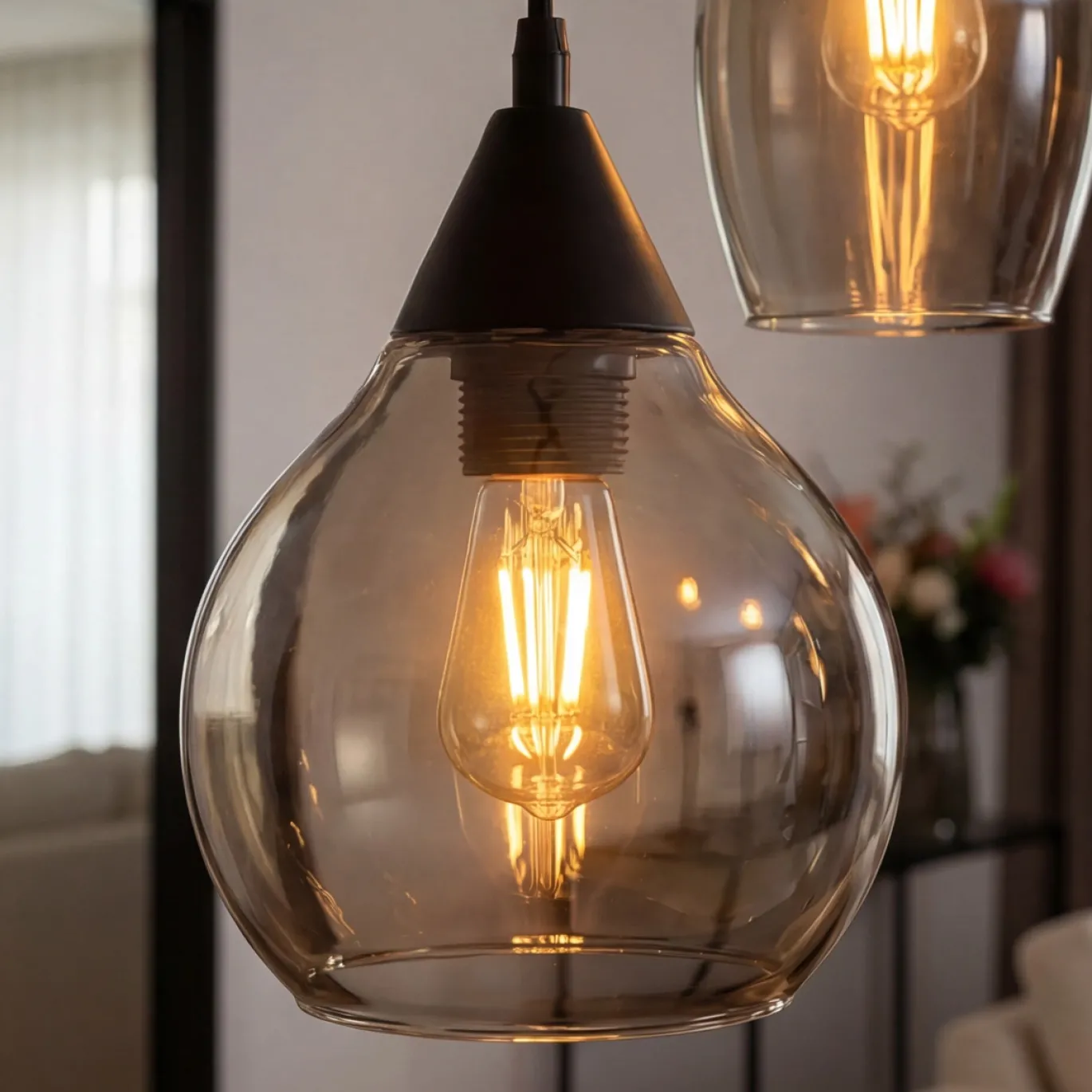 Hanglamp Mees 8-Lichts Smoke Glas - Giga Meubel