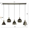 Hanglamp Metallo Mix 5-lichts Sienna Bruin - Giga Meubel