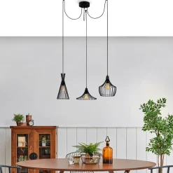 Hanglamp Mezopotamya Clip Zwart 3-Lichts