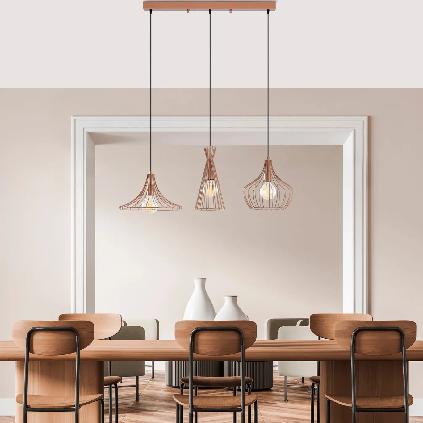 Hanglamp Mezopotamya Koper 3-Lichts