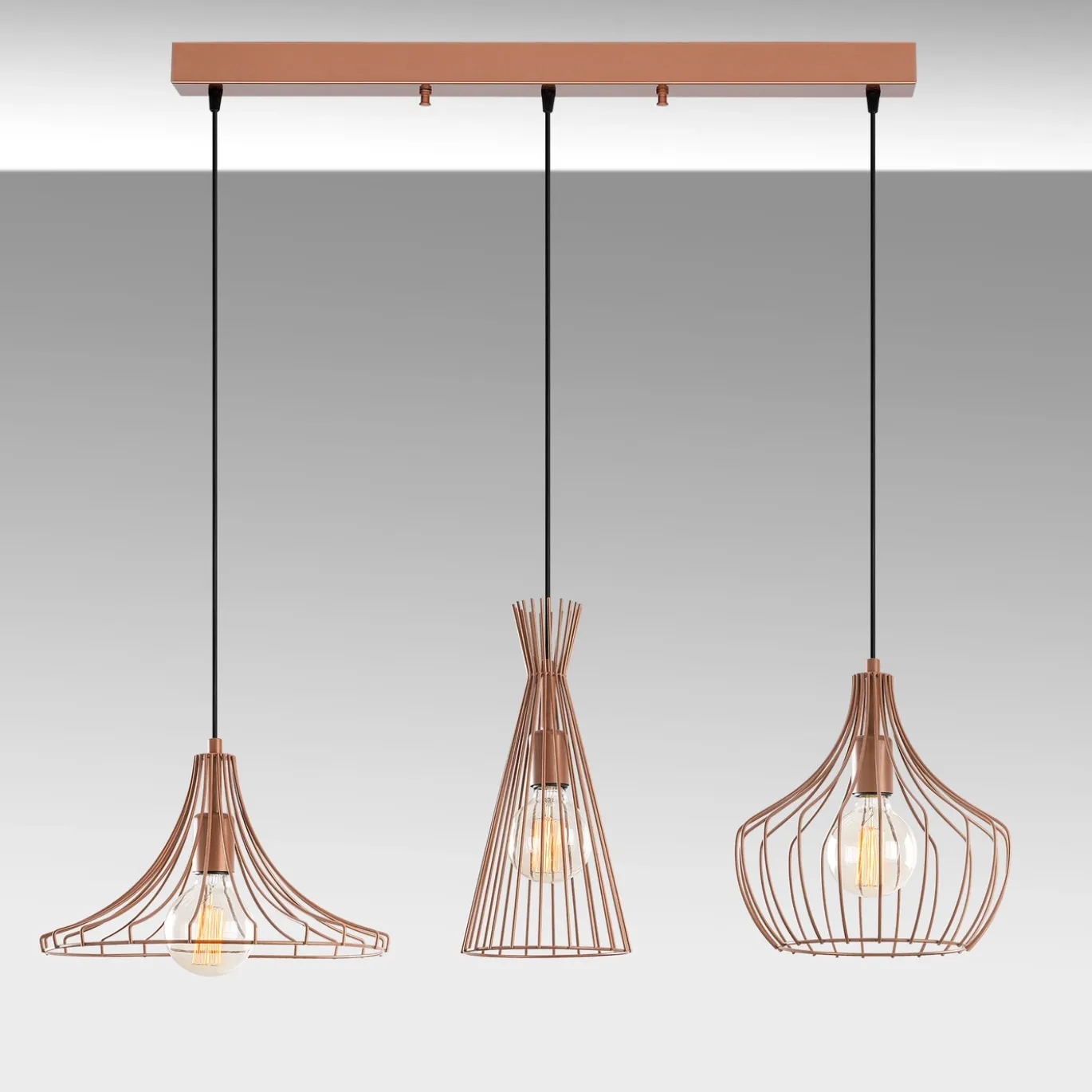 Hanglamp Mezopotamya Koper 3-Lichts