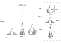 Hanglamp Mezopotamya Koper 3-Lichts