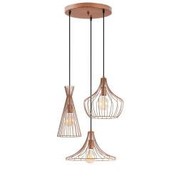 Hanglamp Mezopotamya Koper 3-Lichts Getrapt