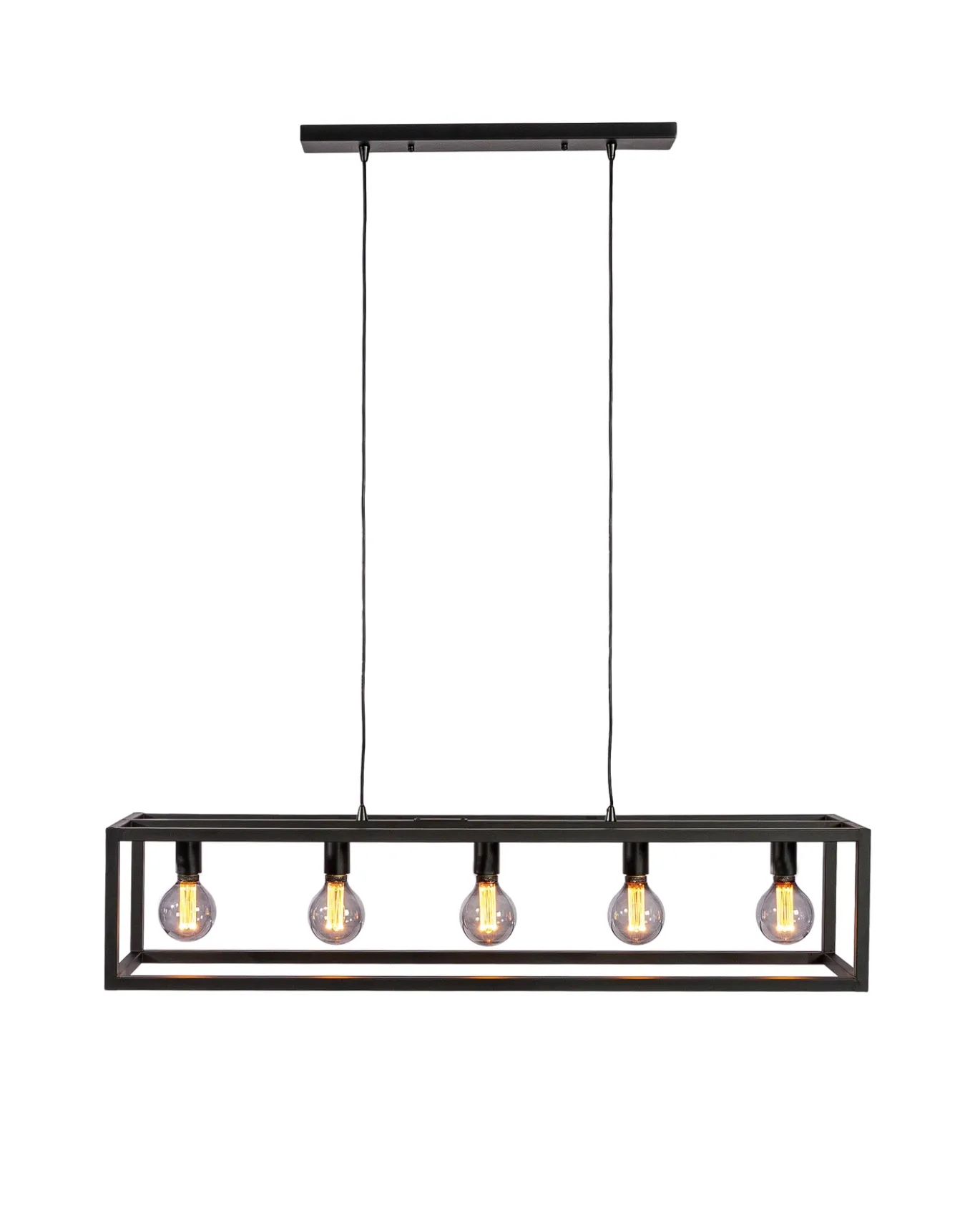 Hanglamp Mikey 5-lichts Zwart - Giga Meubel