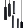 Hanglamp Miller 6-Lichts Getrapt Zwart - Giga Meubel