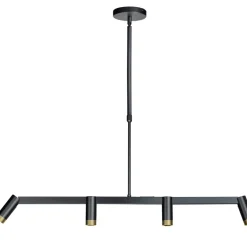 Hanglamp Miller Zwart 4-Lichts - Giga Meubel