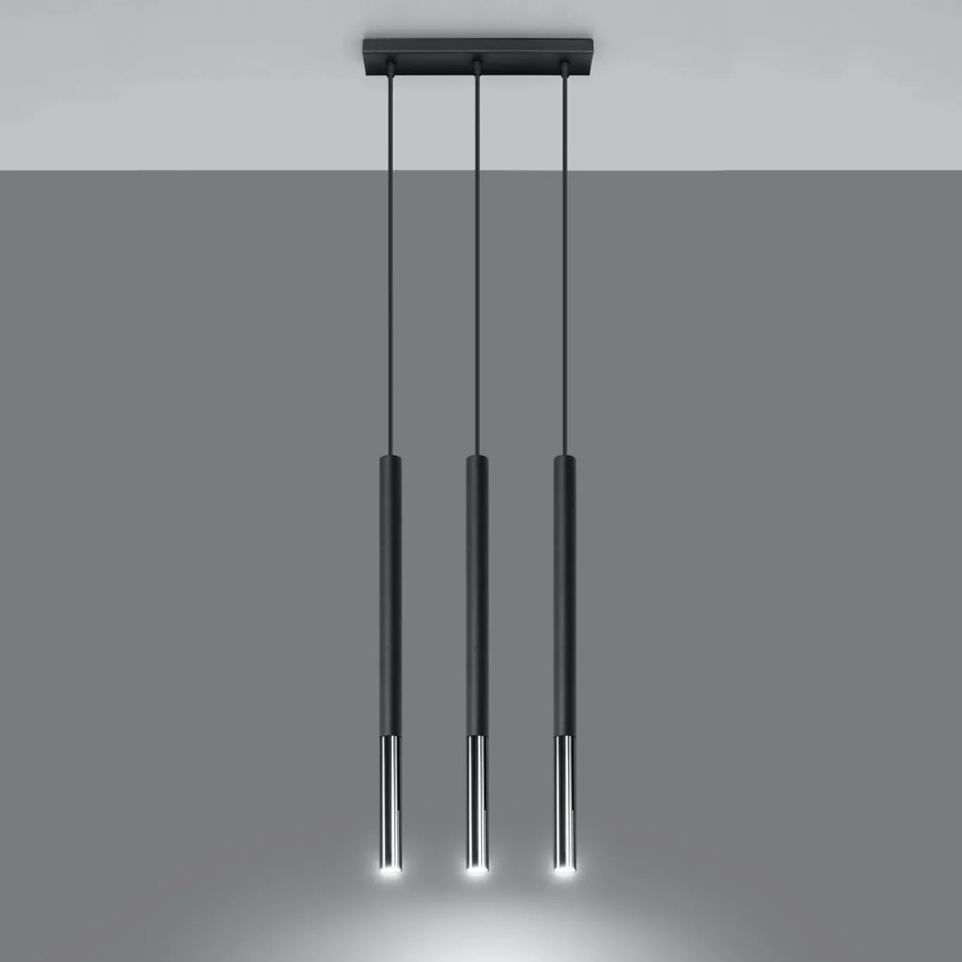 Hanglamp Mozaica 3-Lichts Zwart/Chrome - Giga Meubel