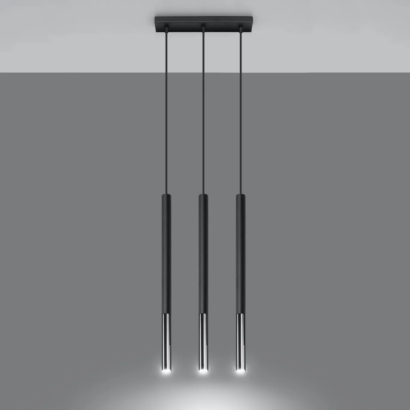 Hanglamp Mozaica 3-Lichts Zwart/Chrome - Giga Meubel