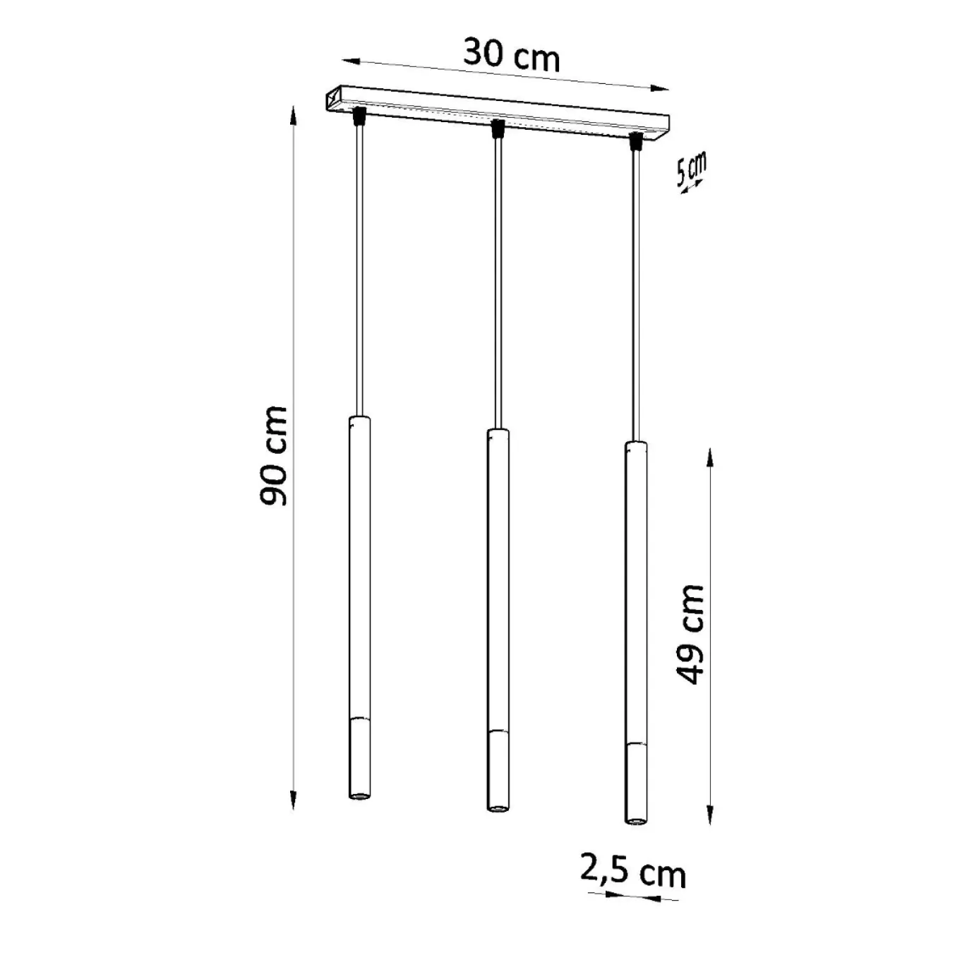 Hanglamp Mozaica 3-Lichts Zwart/Chrome - Giga Meubel