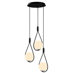 Hanglamp Mudoni Drop 3-Lichts Zwart