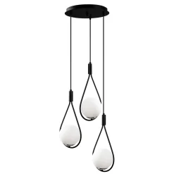 Hanglamp Mudoni Drop 3-Lichts Zwart