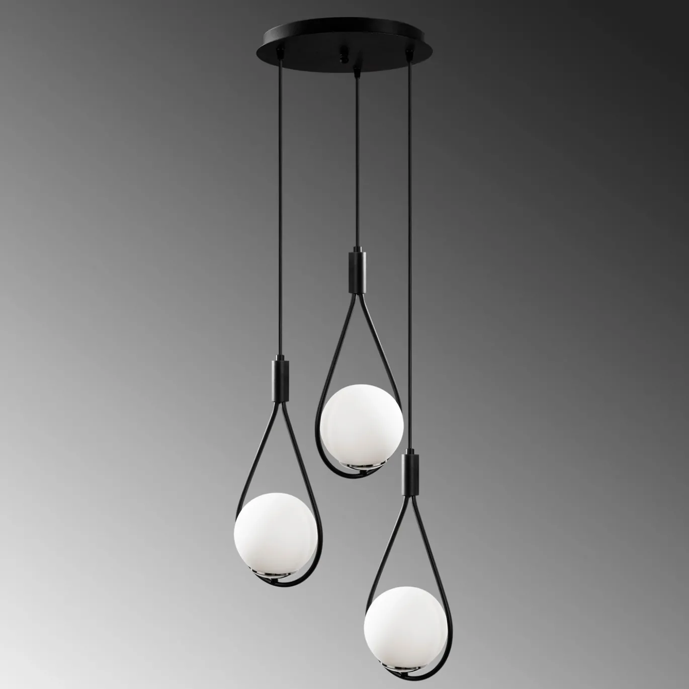Hanglamp Mudoni Drop 3-Lichts Zwart
