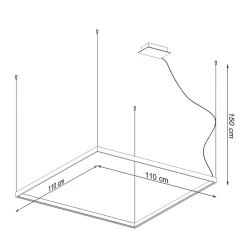 Hanglamp Nelya L Wit 3000K - Giga Meubel