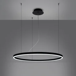 Hanglamp Oda Zwart LED Ø80cm - Giga Meubel