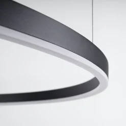 Hanglamp Oda Zwart LED Ø80cm - Giga Meubel
