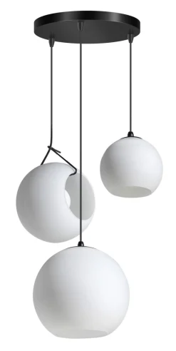 Hanglamp Orb 3-Lichts Getrapt Opaal Glas - Giga Meubel