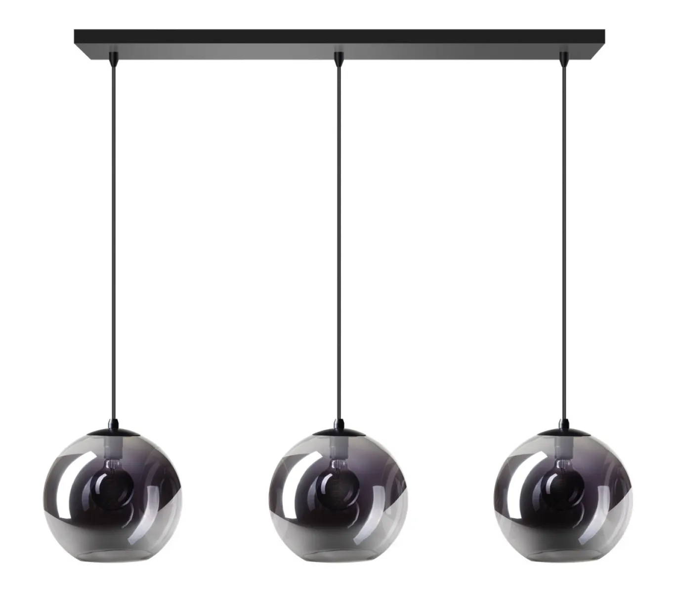 Hanglamp Orb 3-Lichts Smoke Glas - Giga Meubel