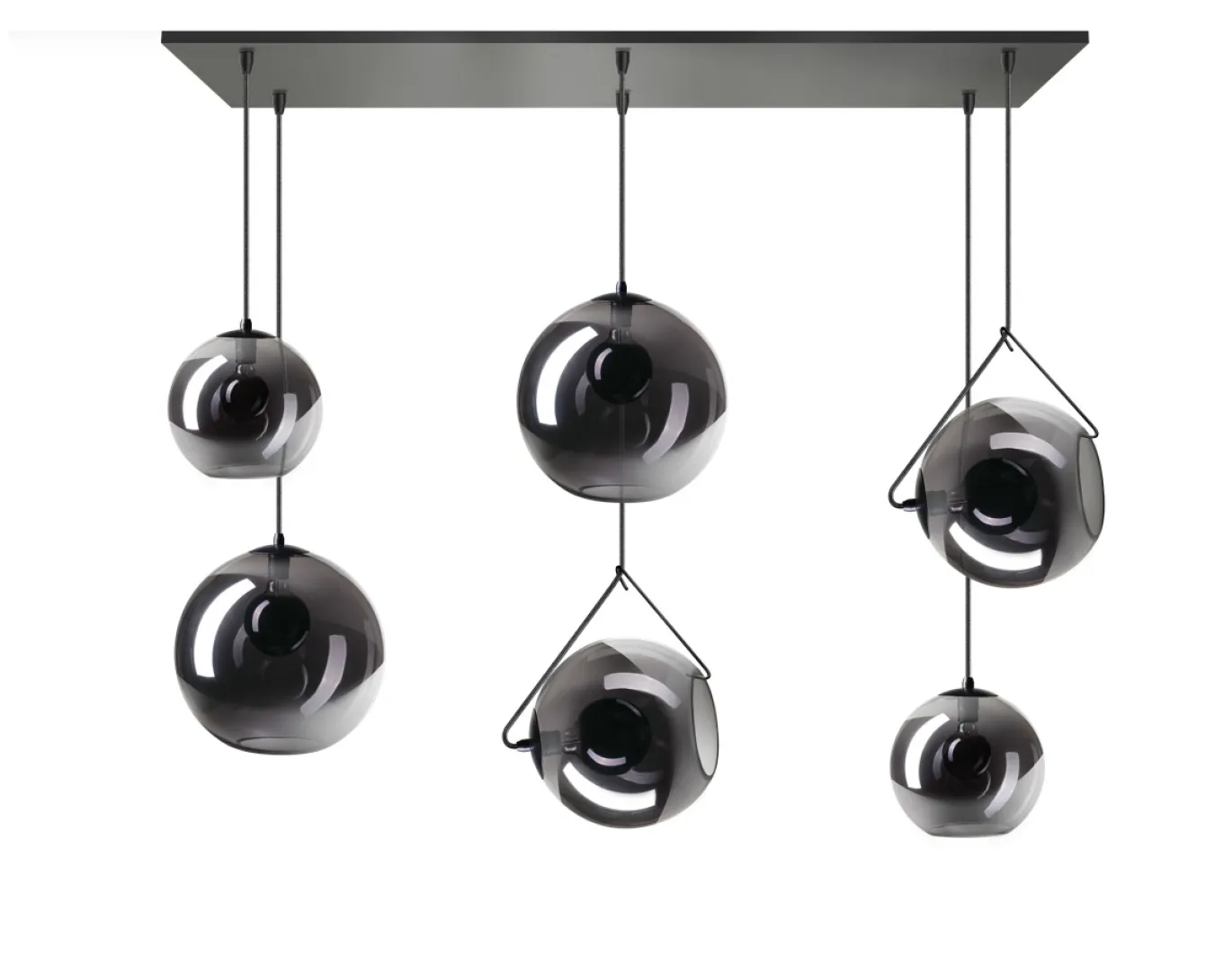 Hanglamp Orb 6-Lichts Smoke Glas - Giga Meubel