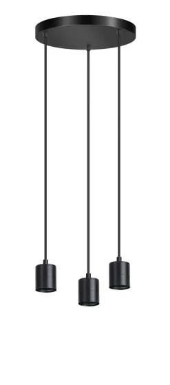 Hanglamp Origin 3-Lichts Getrapt Zwart - Giga Meubel