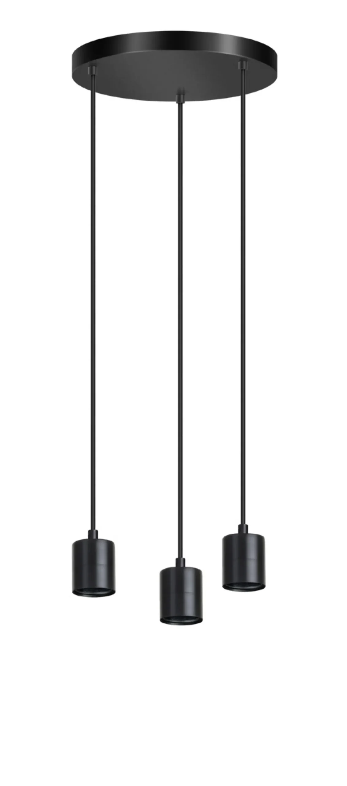 Hanglamp Origin 3-Lichts Getrapt Zwart - Giga Meubel