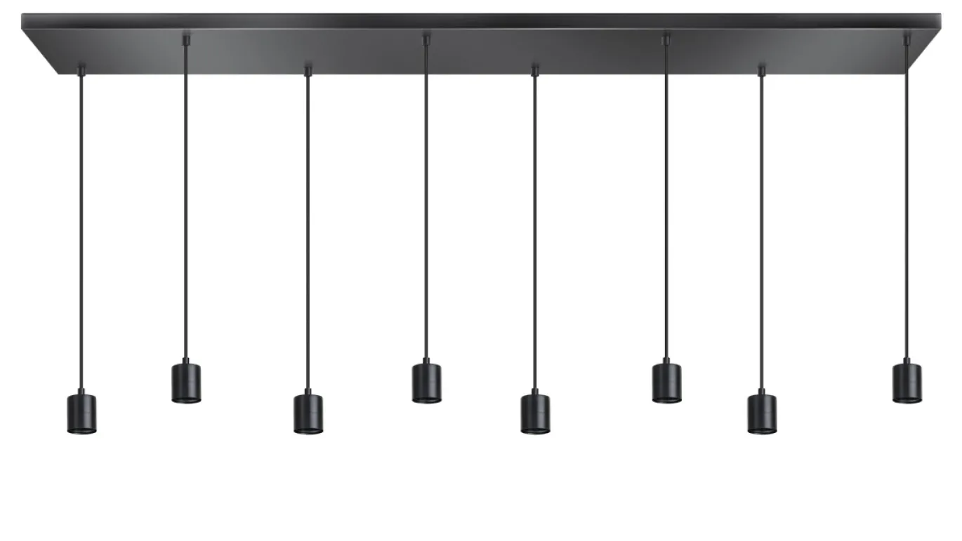 Hanglamp Origin 8-Lichts Zwart - Giga Meubel