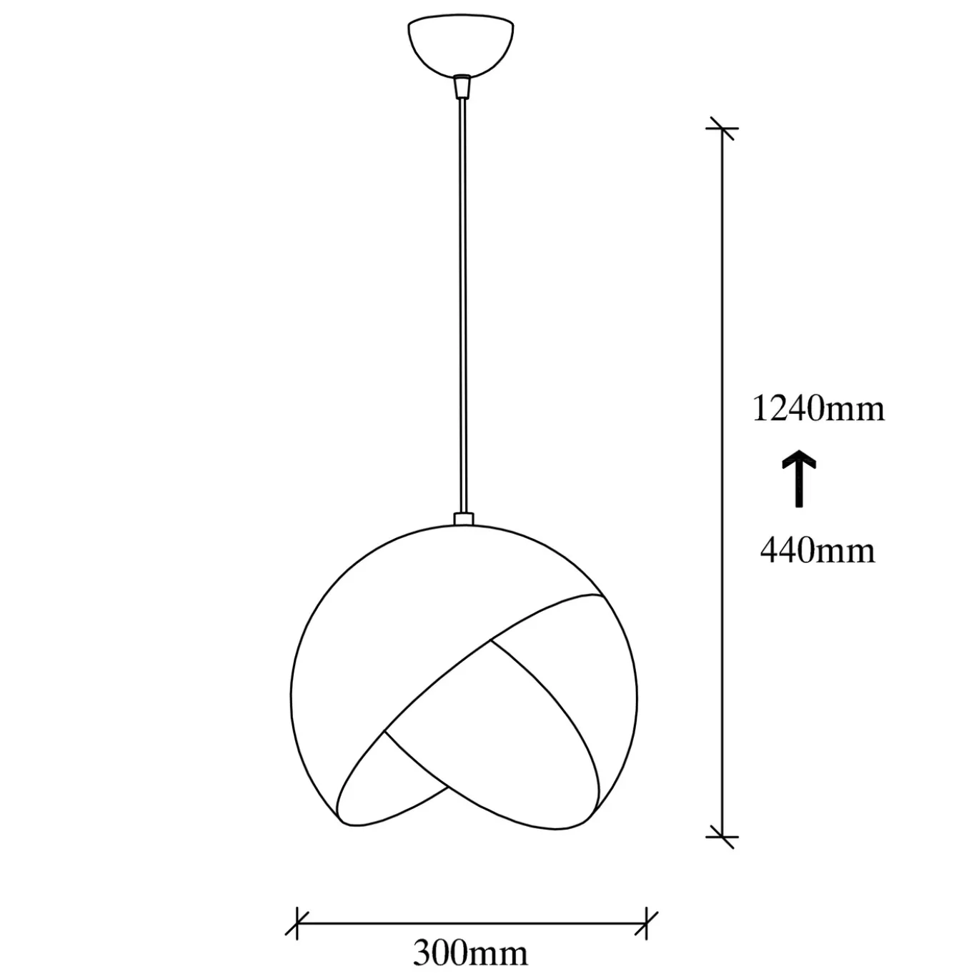Hanglamp Pacman Zwart/Goud