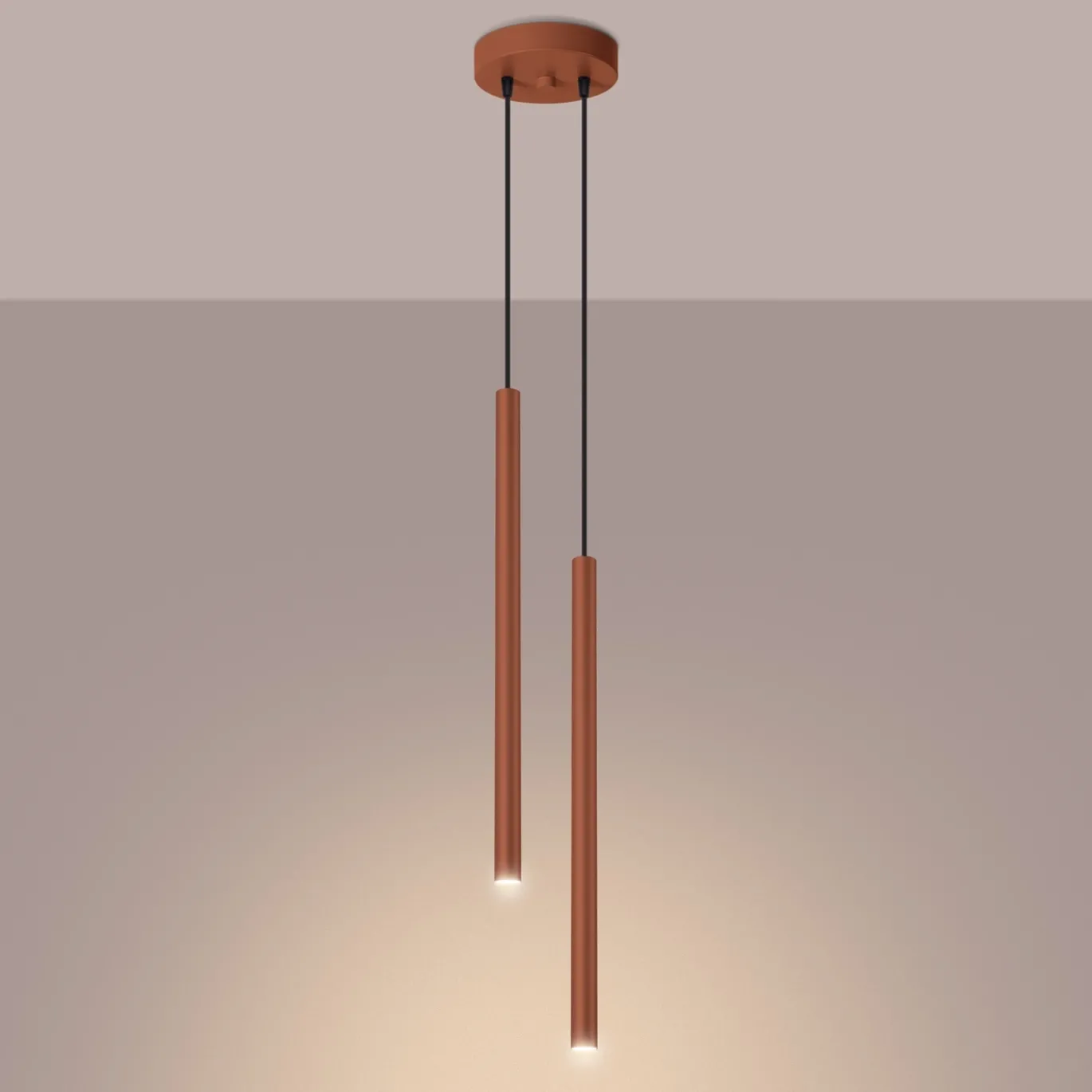 Hanglamp Pastelo 2-Lichts Getrapt Oker - Giga Meubel