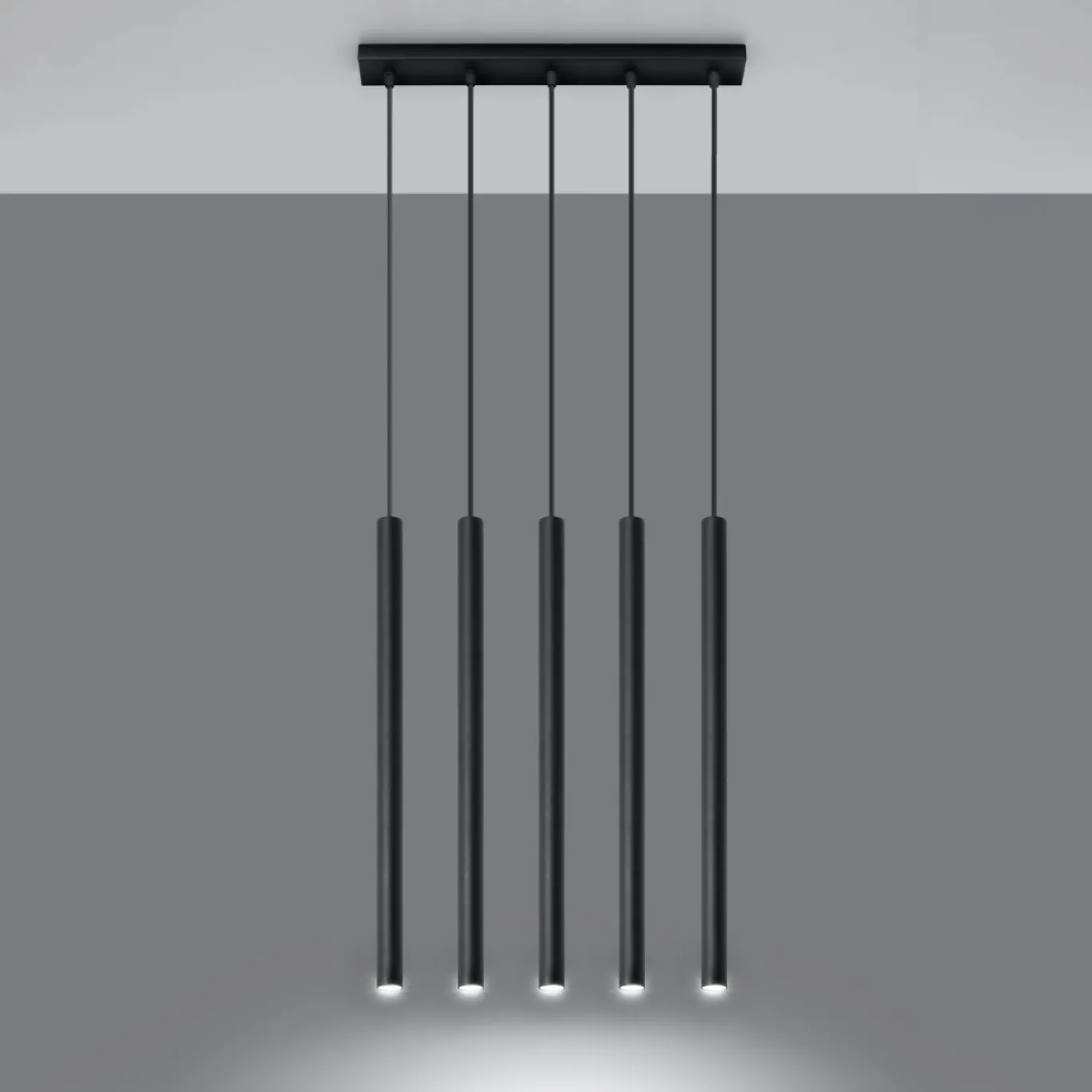 Hanglamp Pastelo 5-Lichts Zwart - Giga Meubel