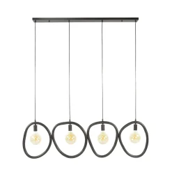 Hanglamp Pebble 4-Lichts Zwart - Giga Meubel