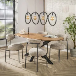 Hanglamp Pebble 4-Lichts Zwart - Giga Meubel